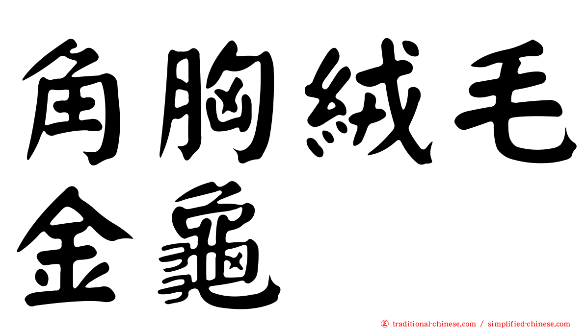 角胸絨毛金龜