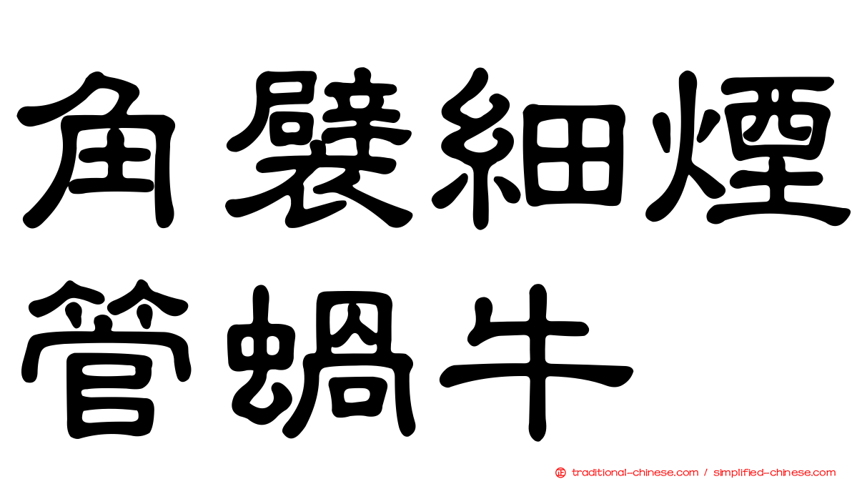 角襞細煙管蝸牛
