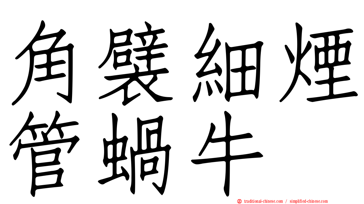 角襞細煙管蝸牛