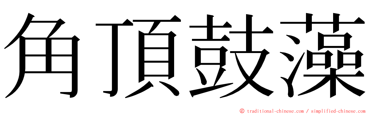 角頂鼓藻 ming font