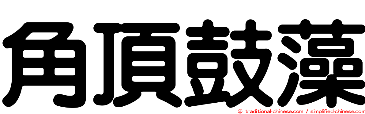 角頂鼓藻