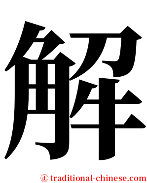 解 serif font