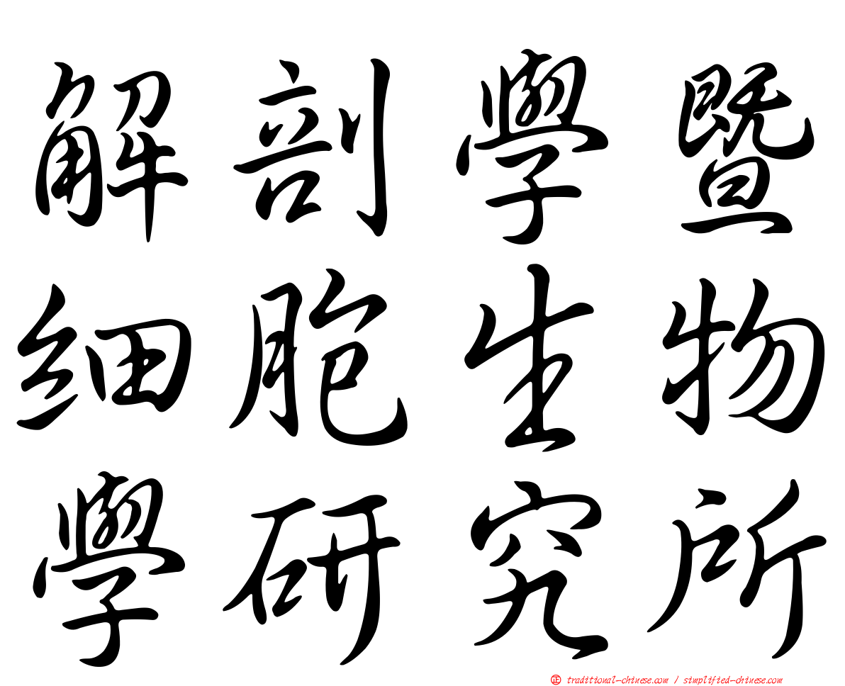 解剖學暨細胞生物學研究所