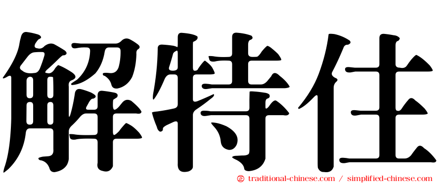 解特住