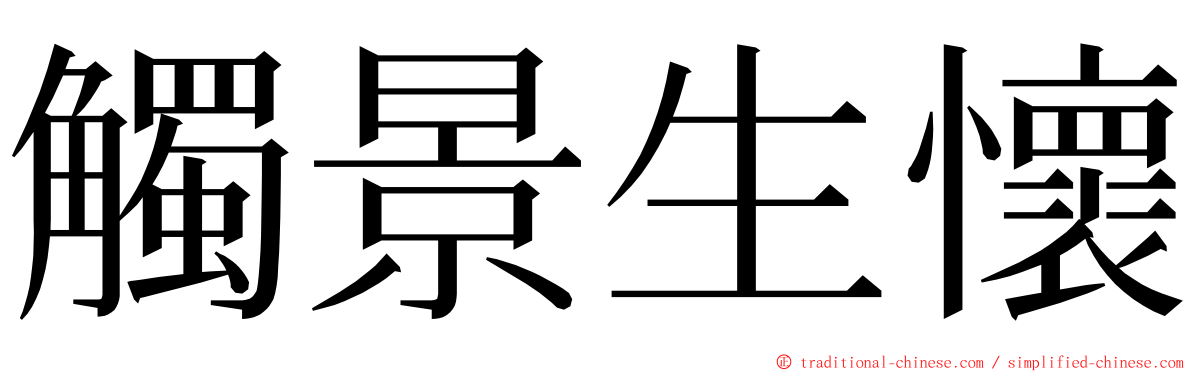 觸景生懷 ming font