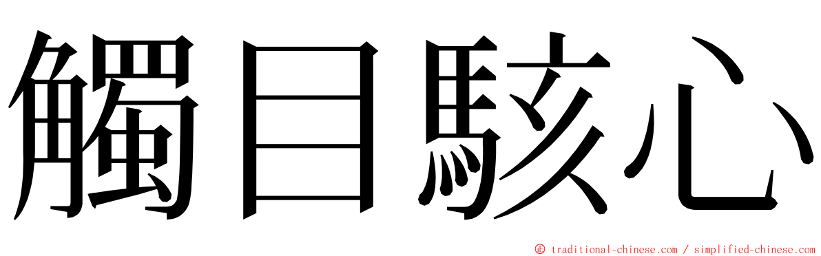 觸目駭心 ming font