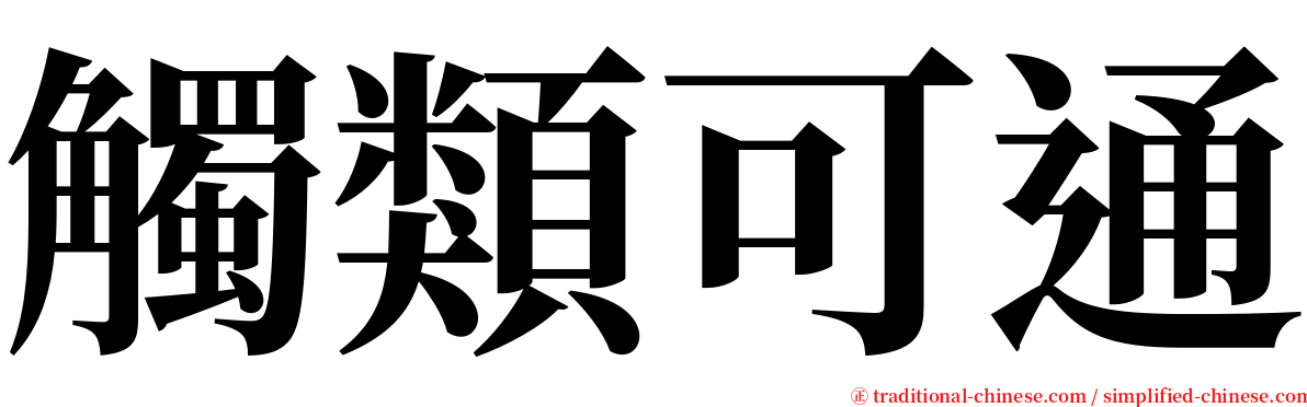觸類可通 serif font