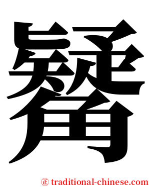 觺 serif font