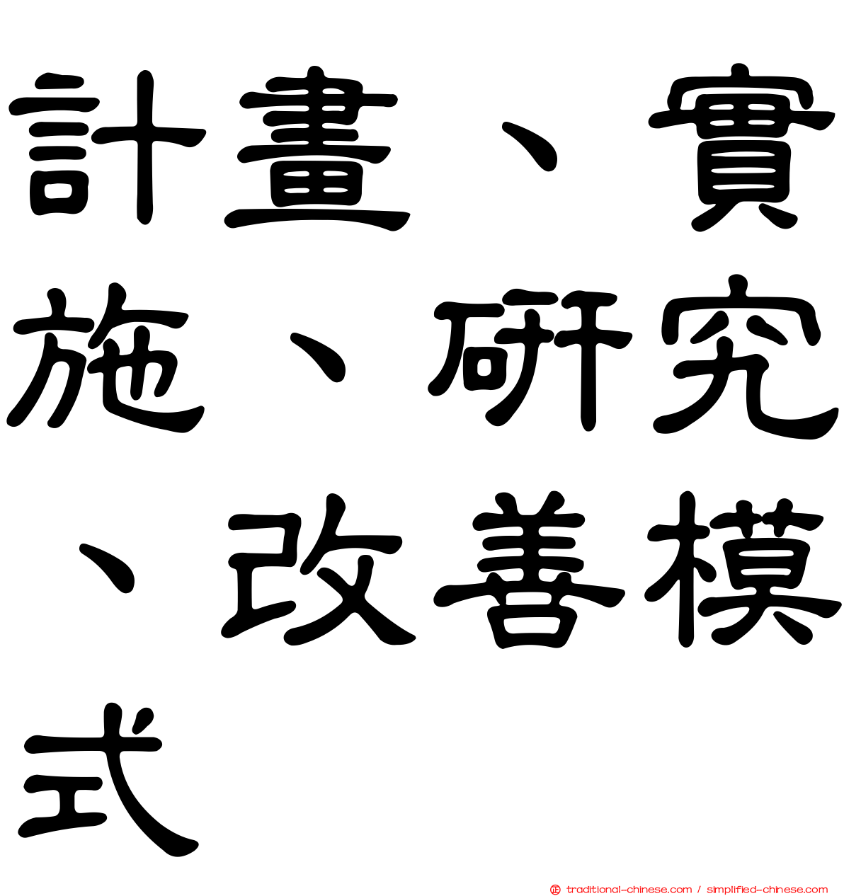 計畫、實施、研究、改善模式