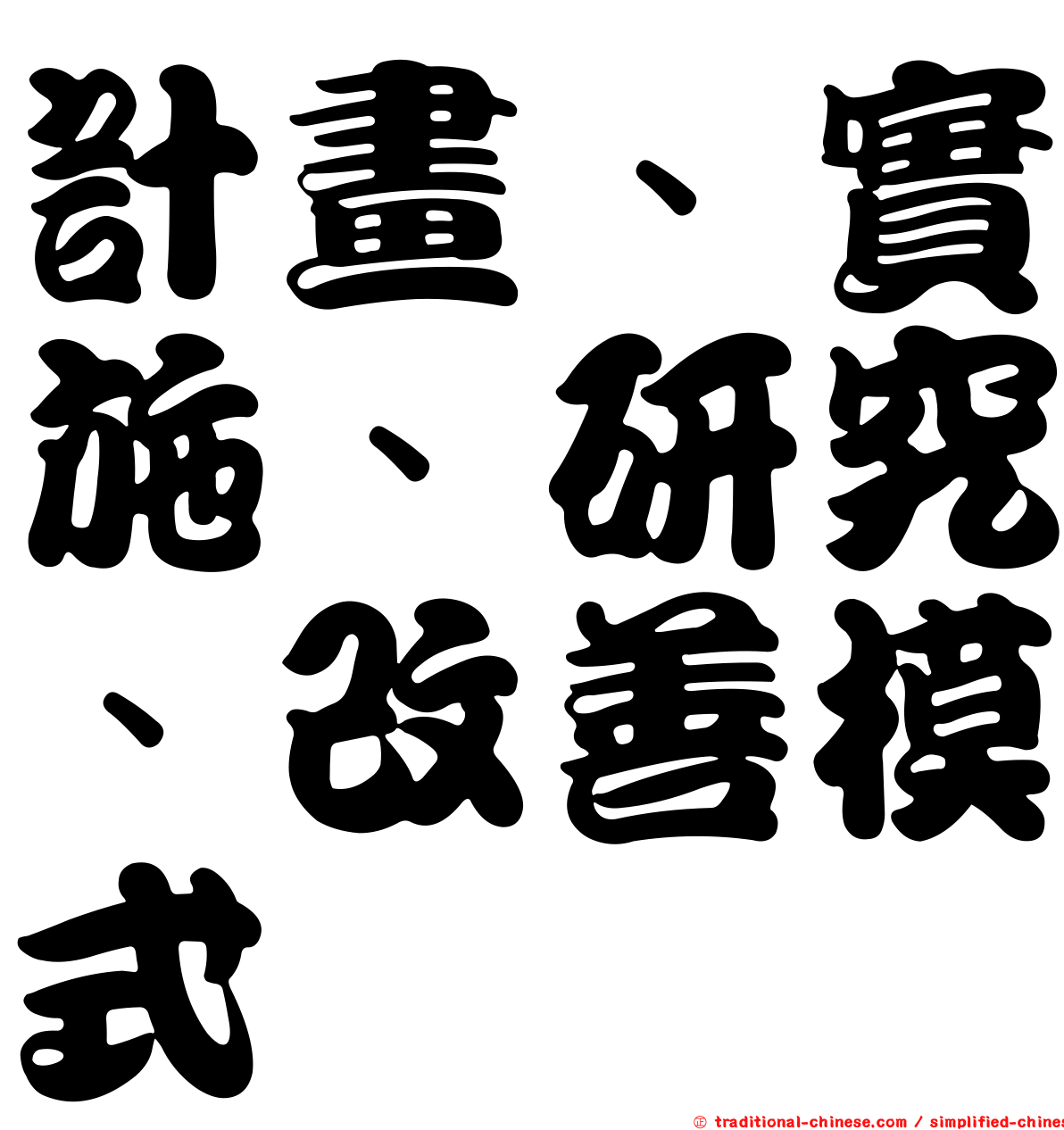 計畫、實施、研究、改善模式