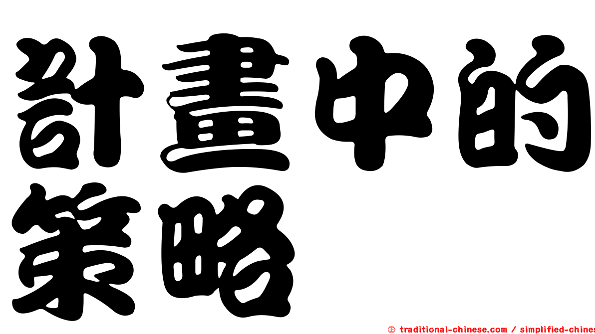 計畫中的策略