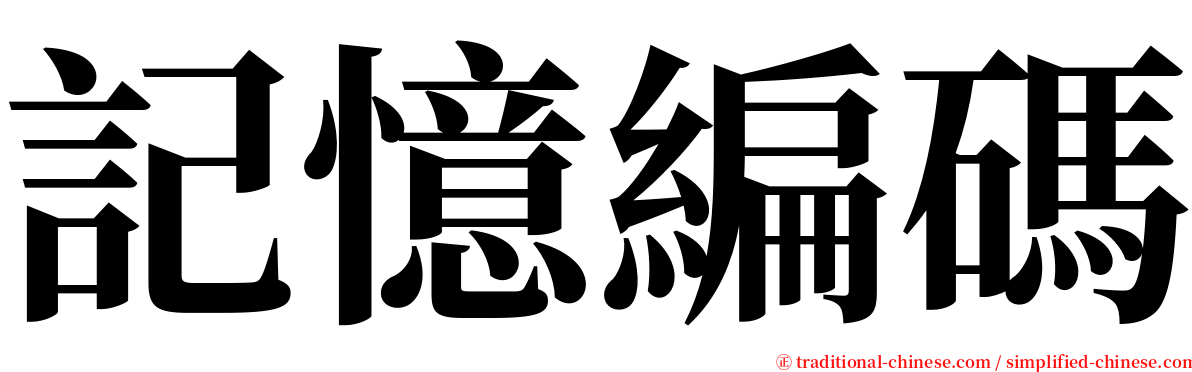 記憶編碼 serif font