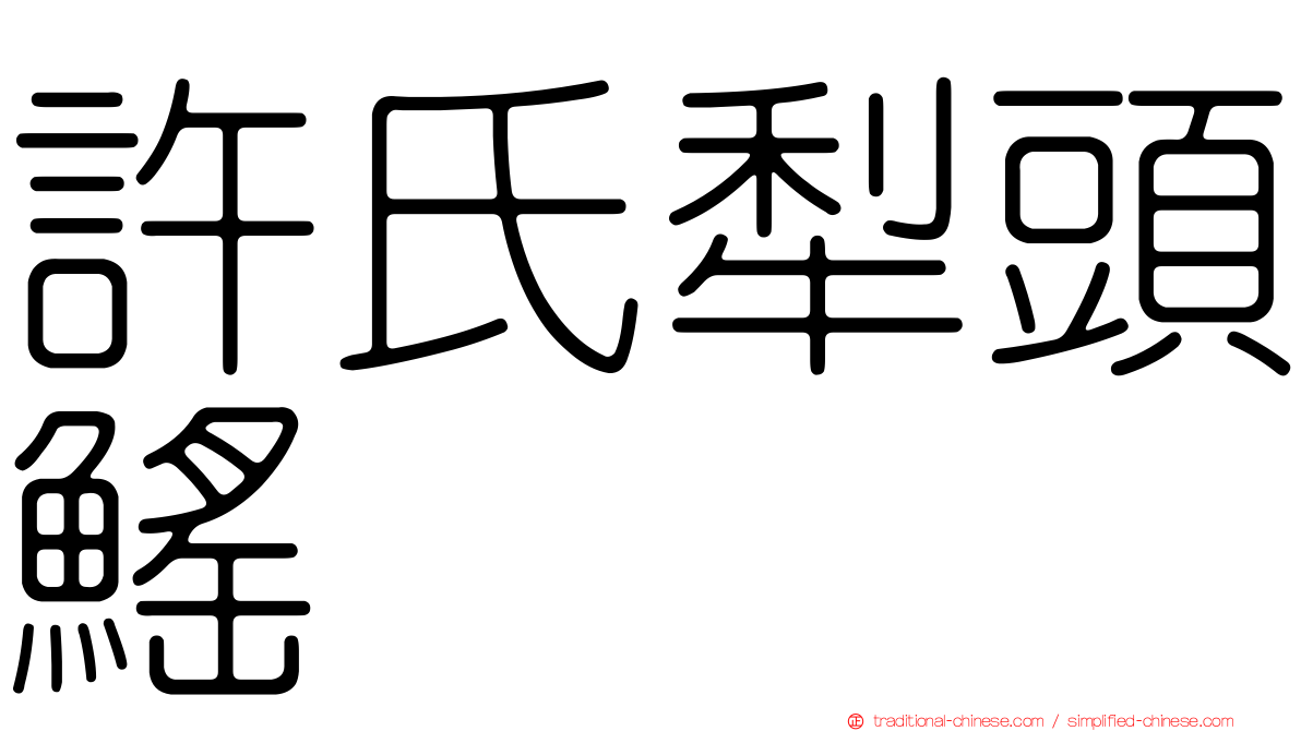 許氏犁頭鰩
