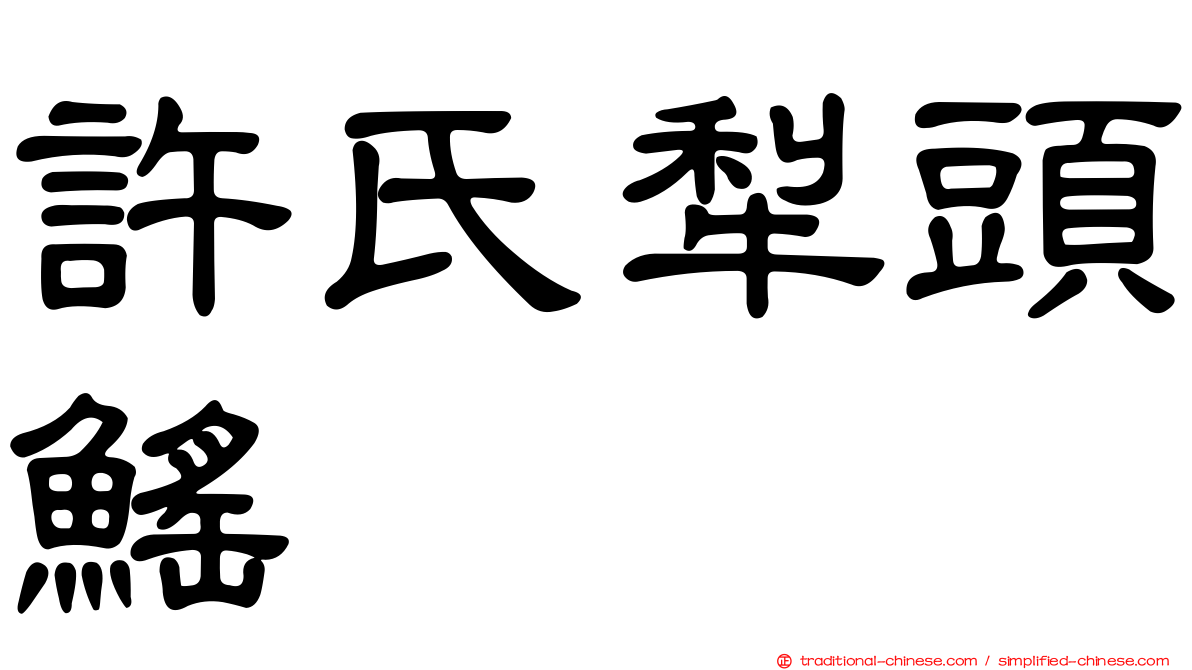 許氏犁頭鰩
