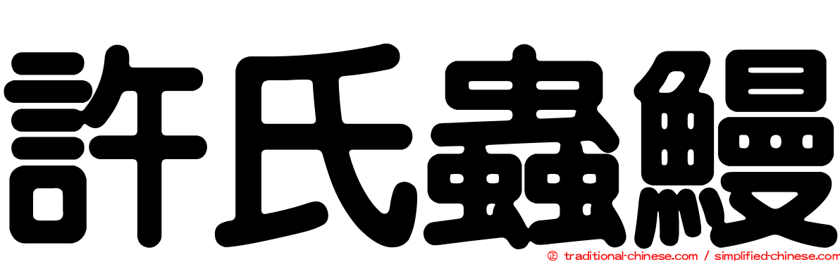 許氏蟲鰻