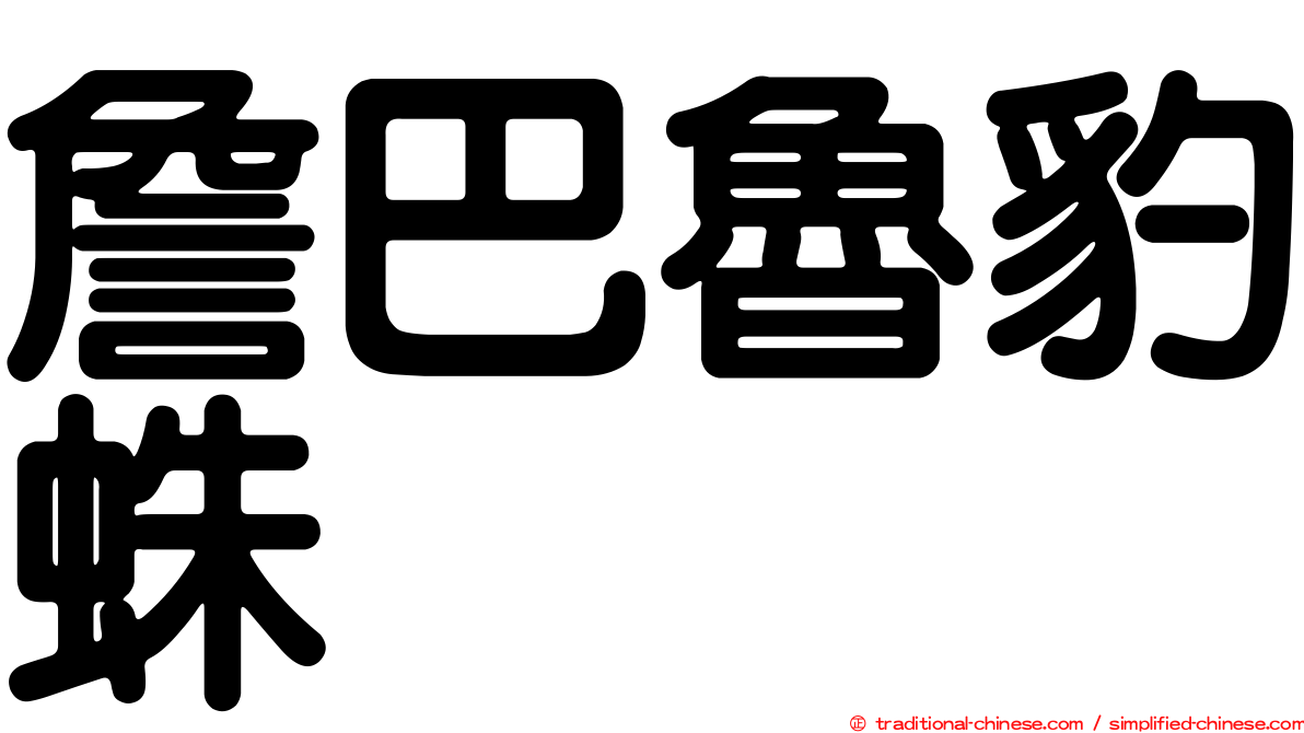 詹巴魯豹蛛