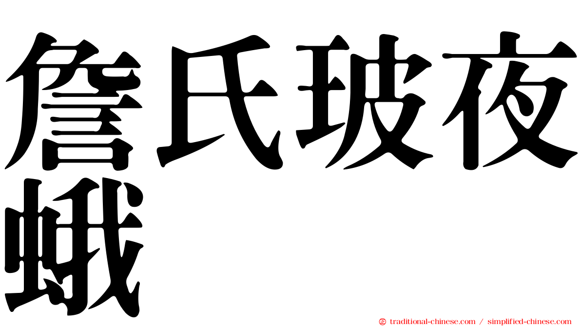 詹氏玻夜蛾