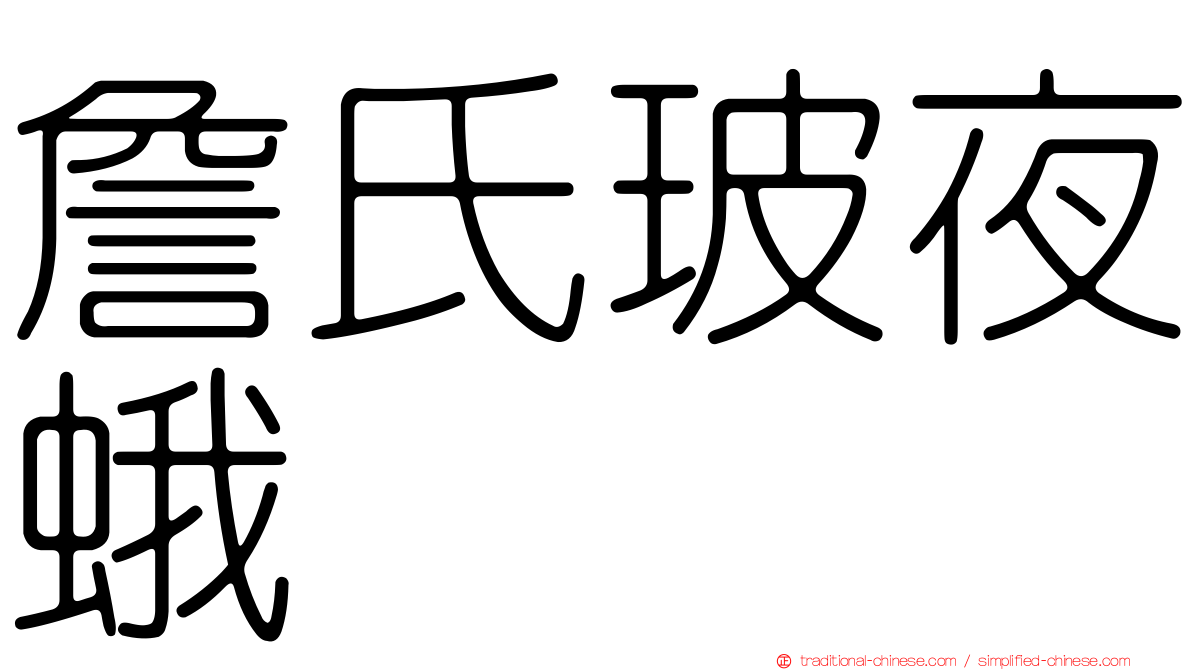 詹氏玻夜蛾