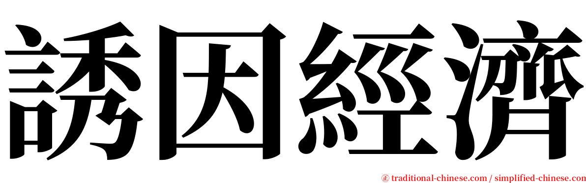 誘因經濟 serif font