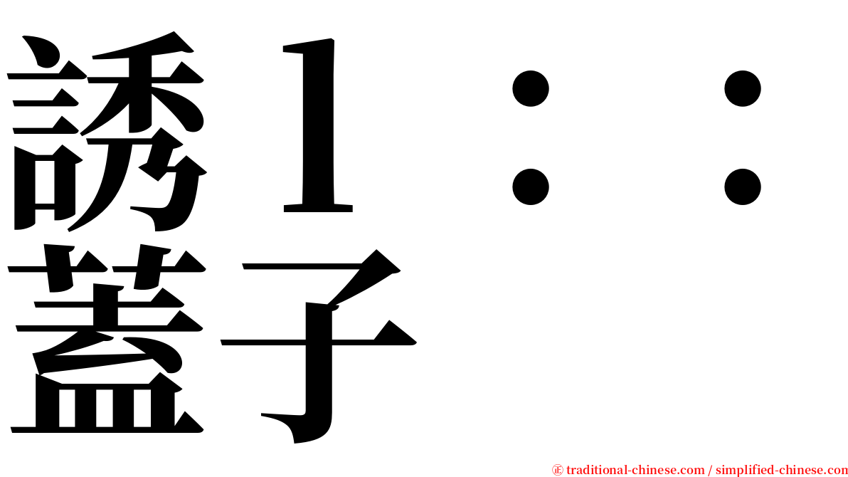誘ｌ：：蓋子 serif font