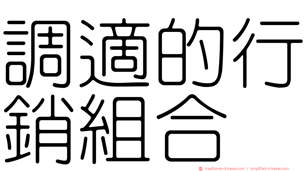 調適的行銷組合