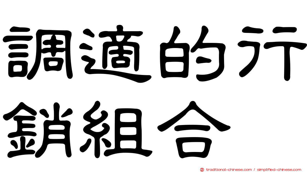 調適的行銷組合