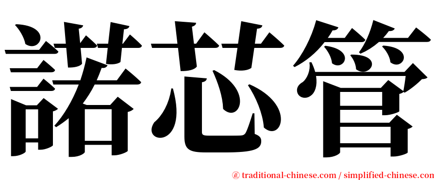諾芯管 serif font