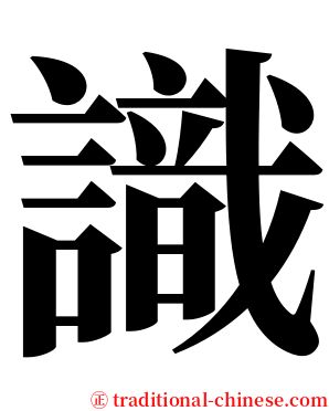 識 serif font