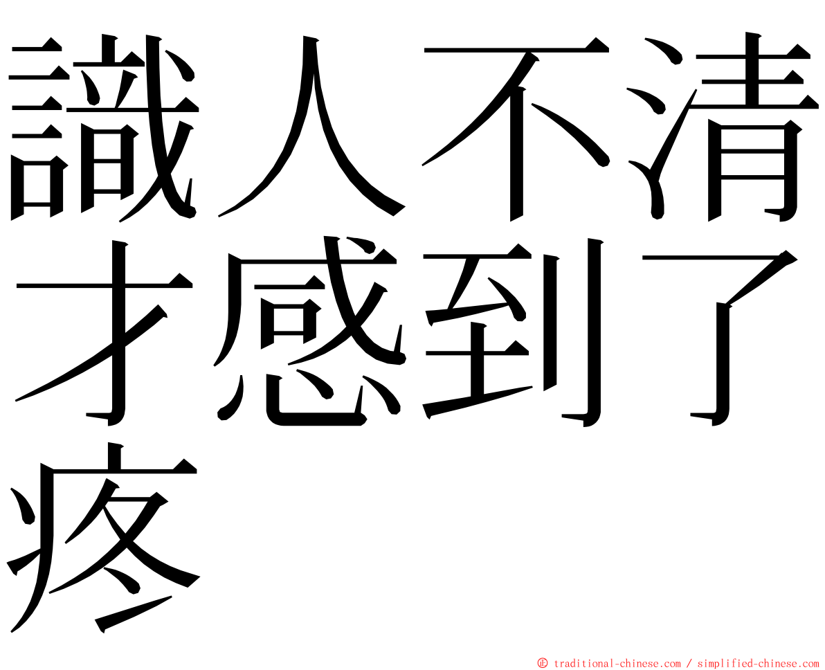 識人不清才感到了疼 ming font