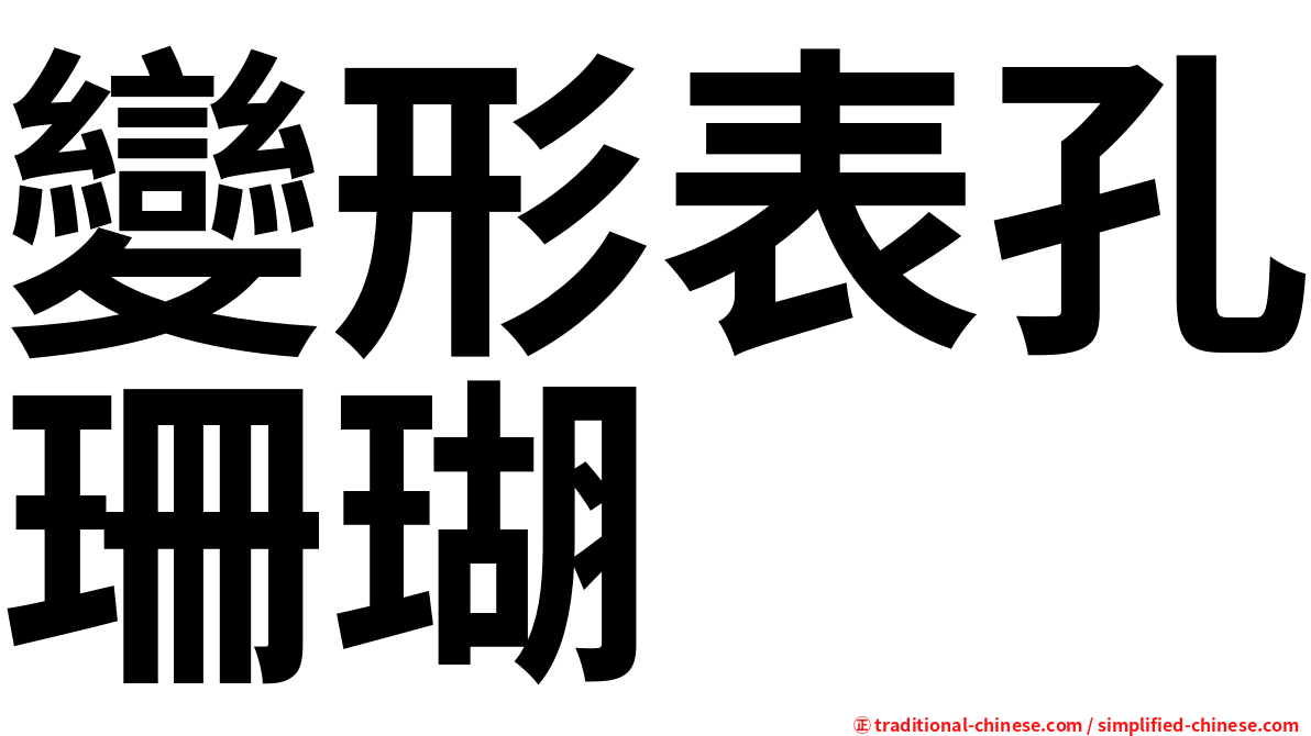 變形表孔珊瑚