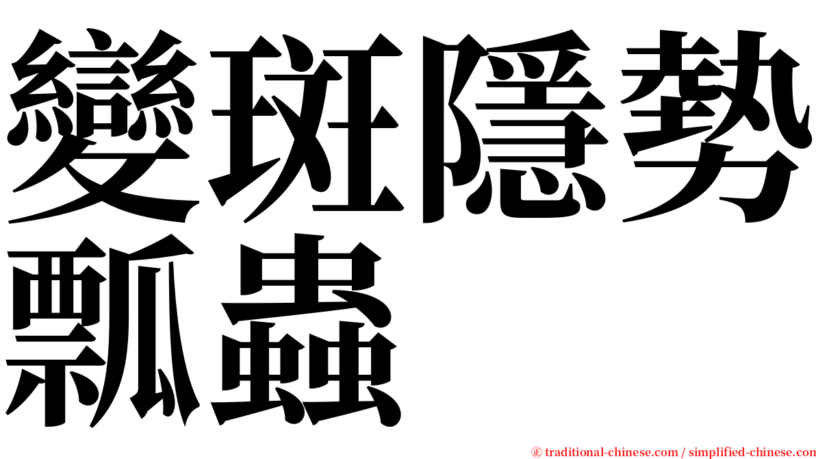變斑隱勢瓢蟲 serif font