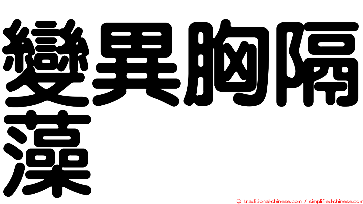 變異胸隔藻