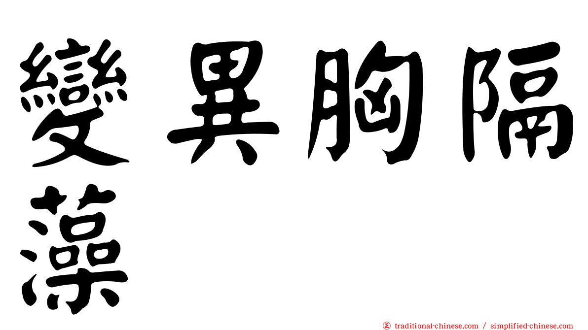 變異胸隔藻