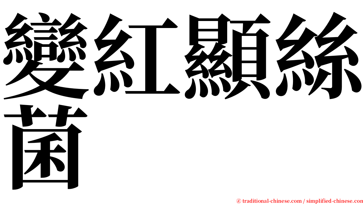 變紅顯絲菌 serif font