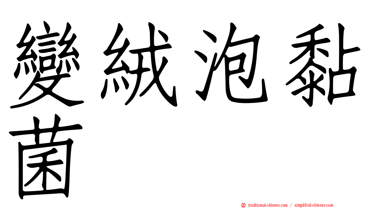 變絨泡黏菌