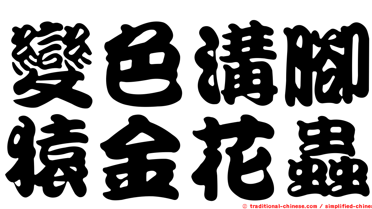變色溝腳猿金花蟲