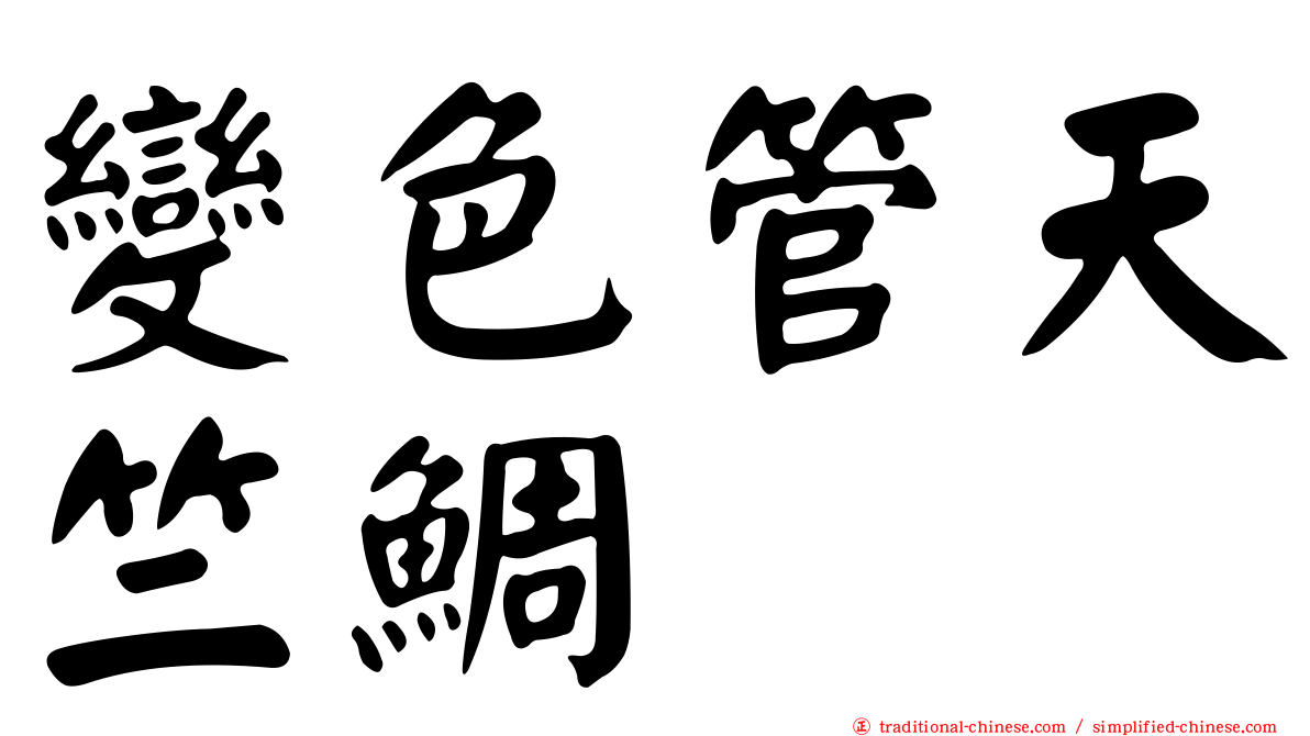變色管天竺鯛