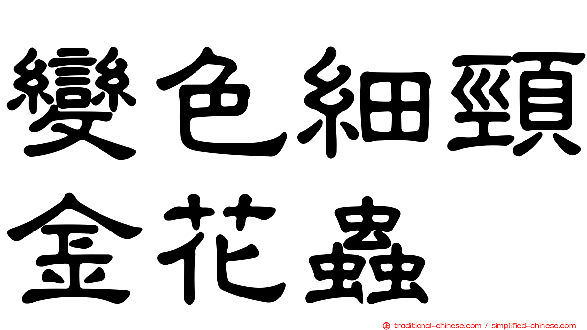 變色細頸金花蟲