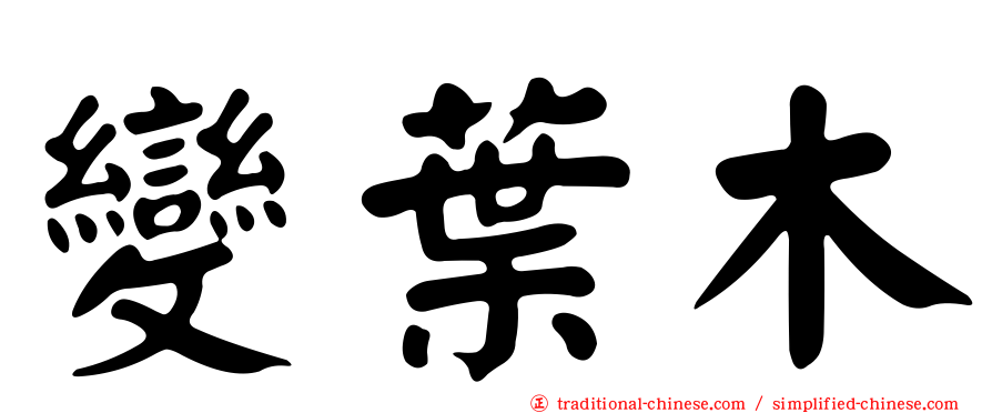 變葉木