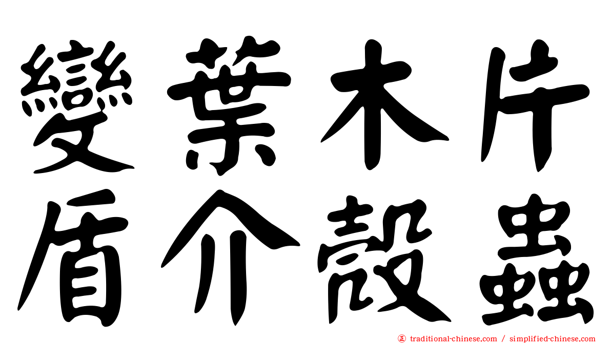 變葉木片盾介殼蟲