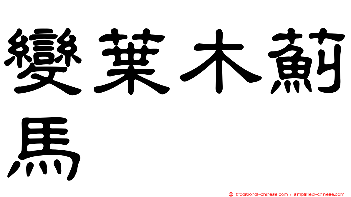 變葉木薊馬
