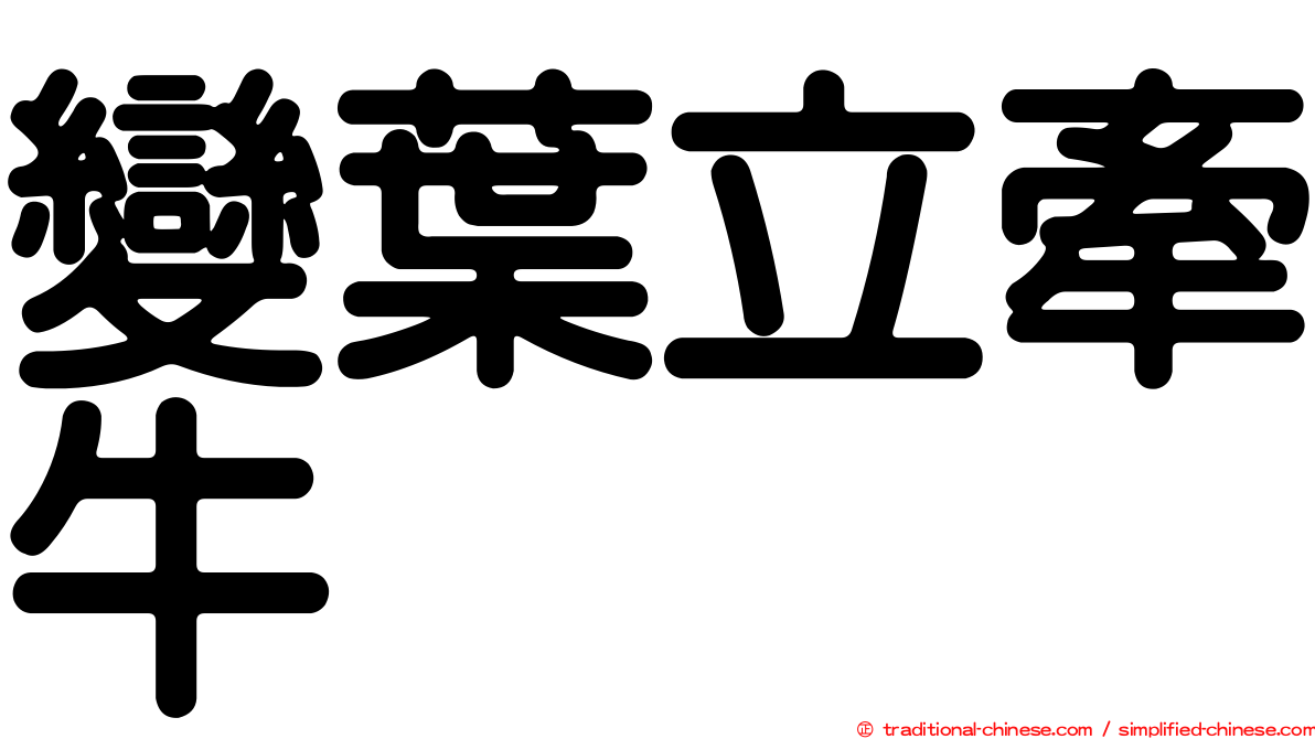 變葉立牽牛