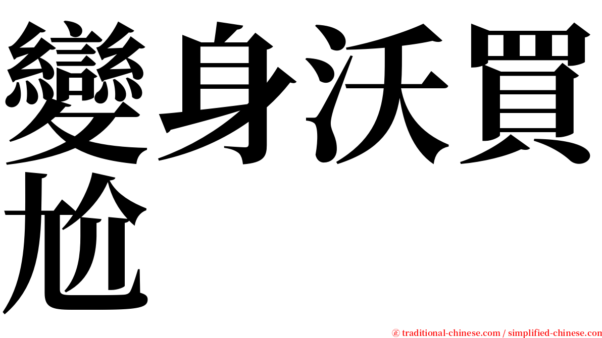變身沃買尬 serif font