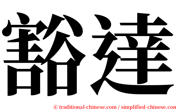 豁達 serif font