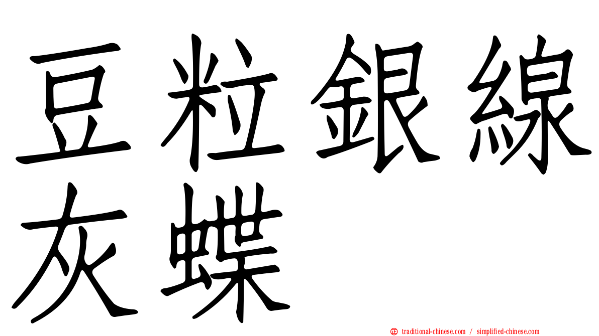 豆粒銀線灰蝶