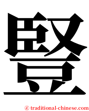 豎 serif font