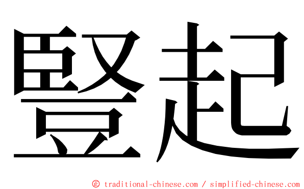 豎起 ming font