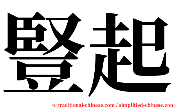 豎起 serif font