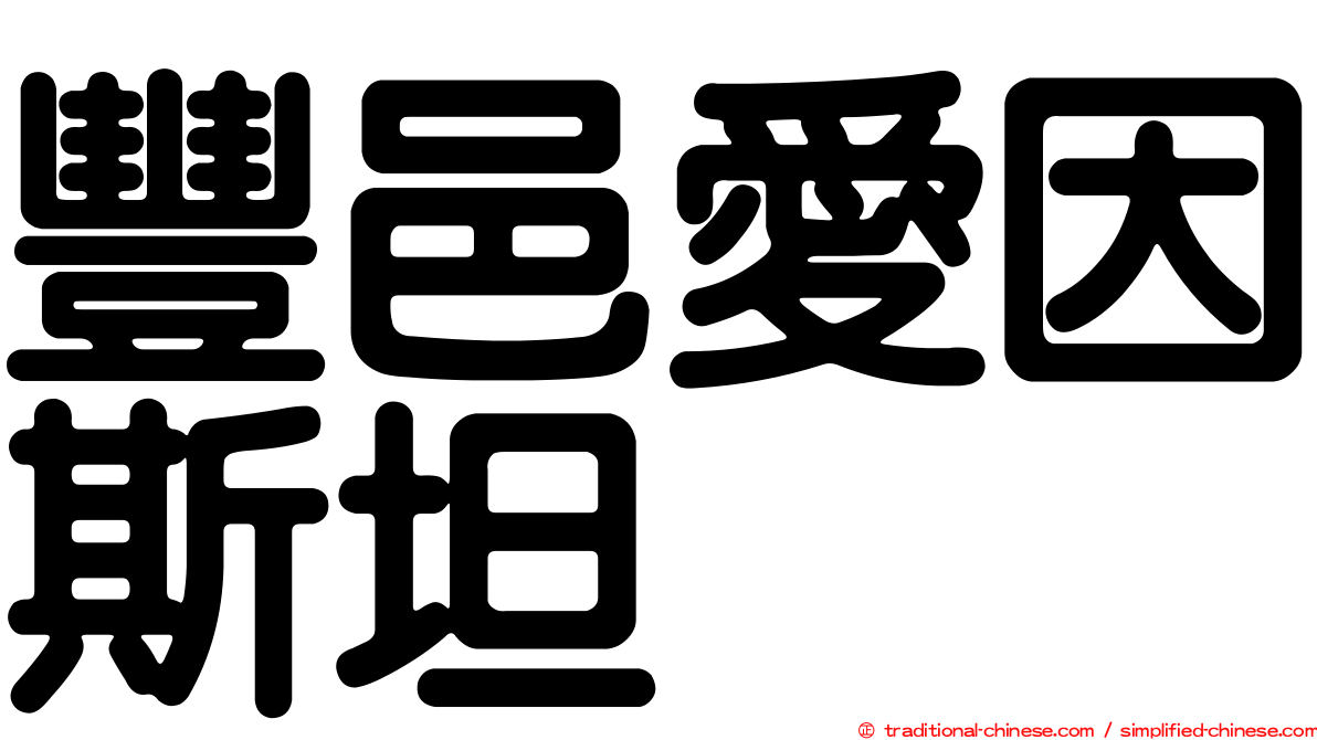 豐邑愛因斯坦