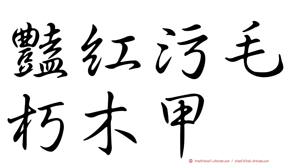 豔紅污毛朽木甲